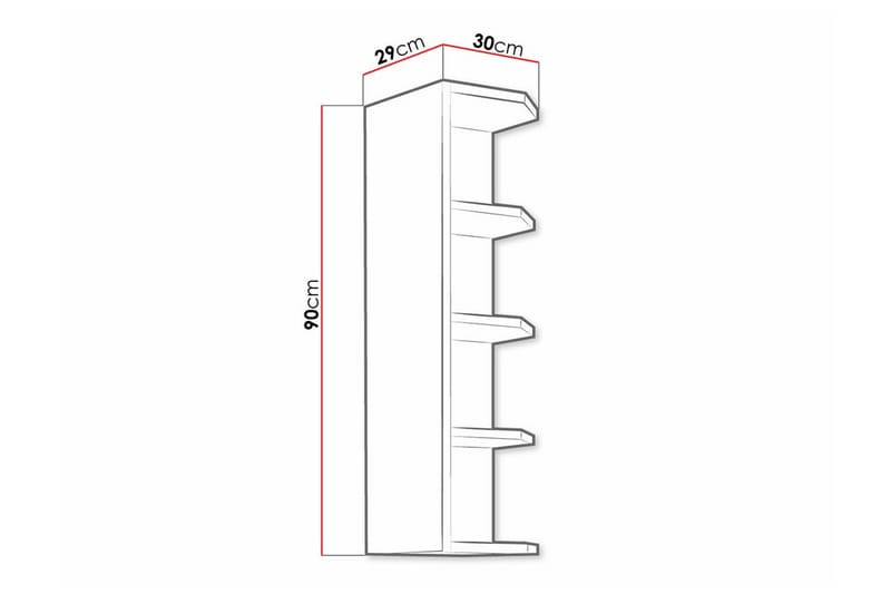 Kjøkkenskap Templemore 30 cm - Brun - Oppbevaring - Skap - Oppbevaringsskap