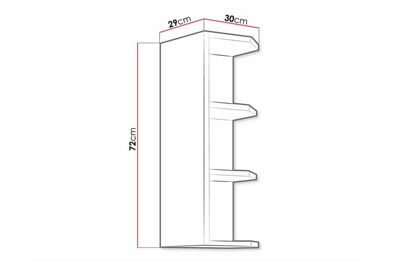 Kjøkkenskap Templemore 30 cm - Hvid - Oppbevaring - Skap - Oppbevaringsskap