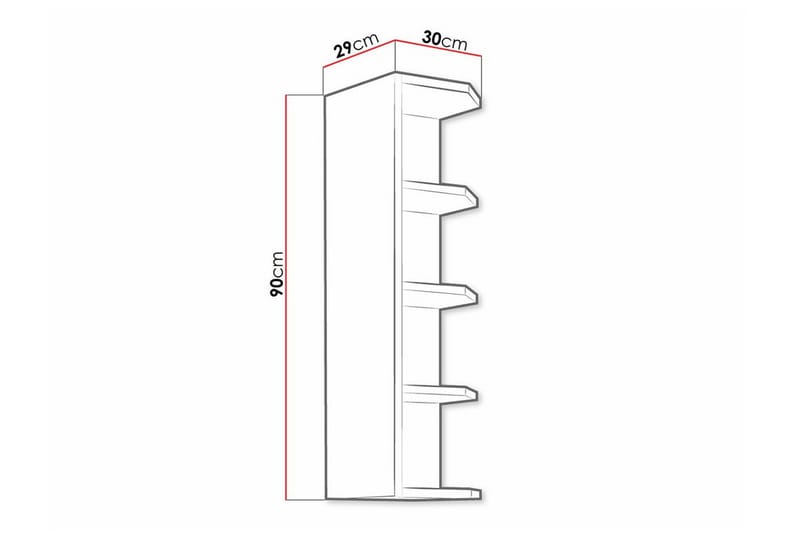 Kjøkkenskap Templemore 30 cm - Hvid - Oppbevaring - Skap - Oppbevaringsskap