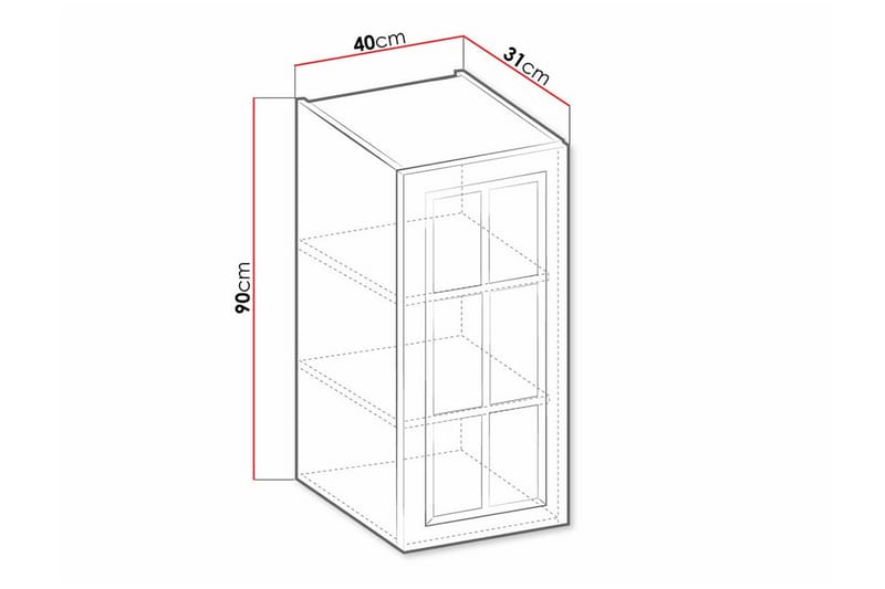 Kjøkkenskap Templemore 40 cm - Hvit - Oppbevaring - Skap - Oppbevaringsskap