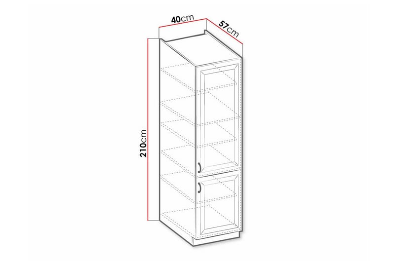 Kjøkkenskap Templemore 40 cm - Hvit - Oppbevaring - Skap - Oppbevaringsskap