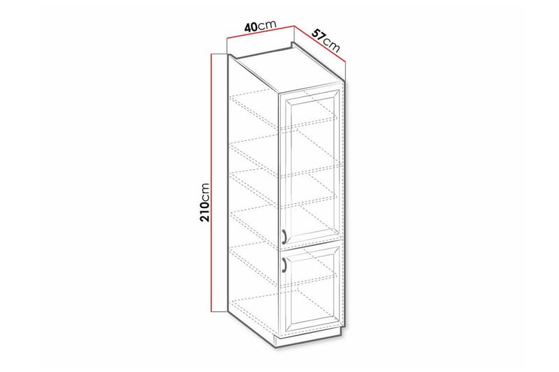 Kjøkkenskap Templemore 40 cm - svart/tre - Oppbevaring - Skap - Oppbevaringsskap