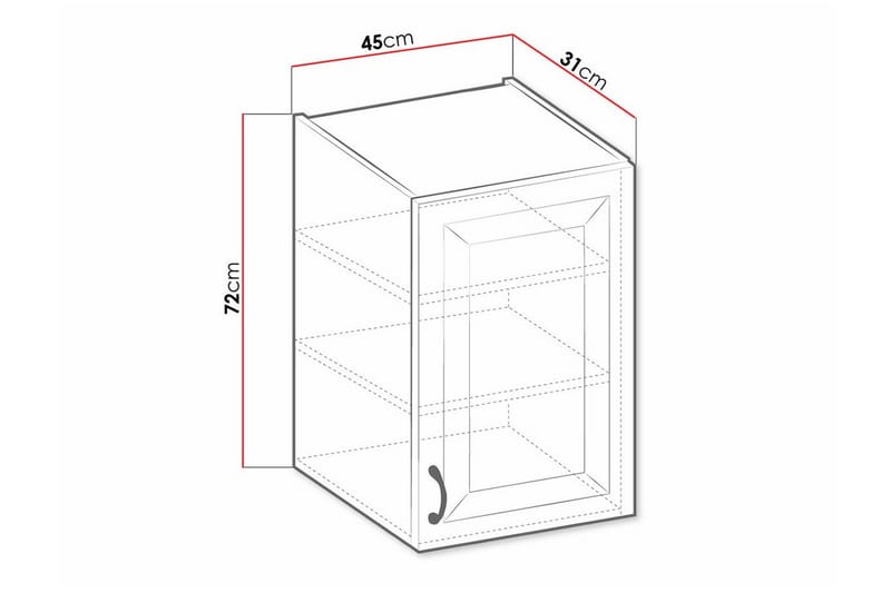 Kjøkkenskap Templemore 45 cm - Hvit - Oppbevaring - Skap - Oppbevaringsskap