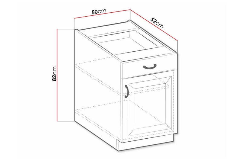 Kjøkkenskap Templemore 50 cm - Brun/Tre - Oppbevaring - Skap - Oppbevaringsskap