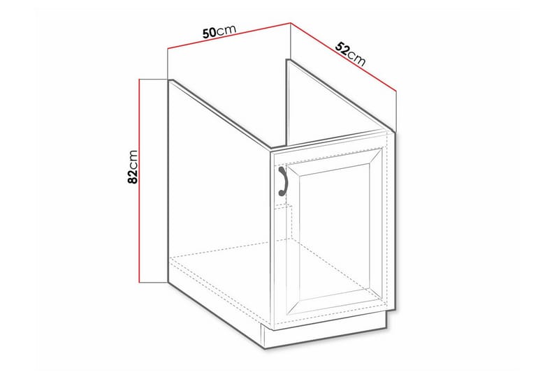 Kjøkkenskap Templemore 50 cm - Brun/Tre - Oppbevaring - Skap - Oppbevaringsskap