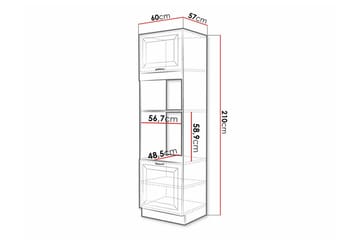 Kjøkkenskap Templemore 60 cm - Hvit - Oppbevaring - Skap - Oppbevaringsskap