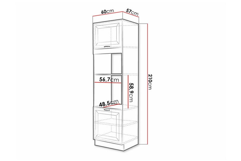 Kjøkkenskap Templemore 60 cm - Hvit - Oppbevaring - Skap - Oppbevaringsskap