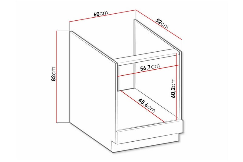 Kjøkkenskap Templemore 60 cm - Tre/Hvit - Oppbevaring - Skap - Oppbevaringsskap