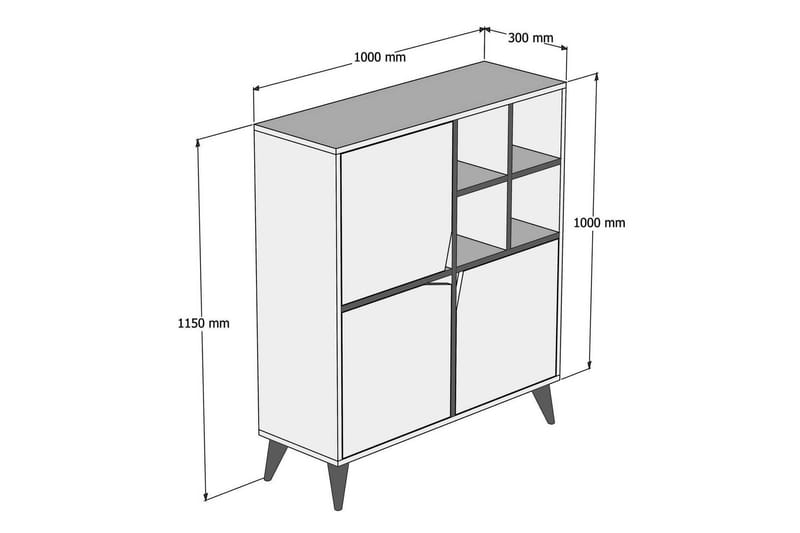 Klesskap Amtorp 100 cm - Brun - Oppbevaring - Skap - Oppbevaringsskap