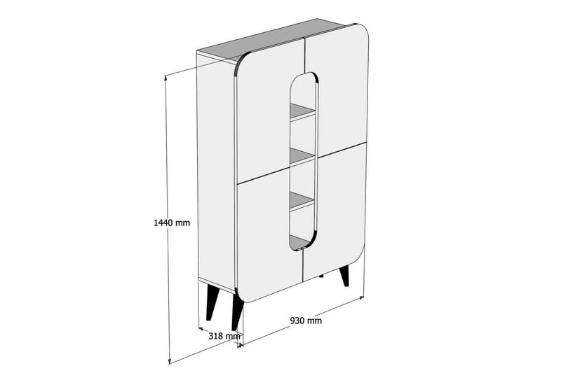 Klesskap Amtorp 108 cm - Brun - Oppbevaring - Skap - Oppbevaringsskap