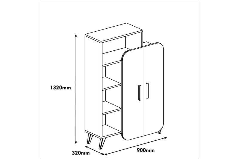 Klesskap Amtorp 90 cm - Brun - Oppbevaring - Skap - Oppbevaringsskap