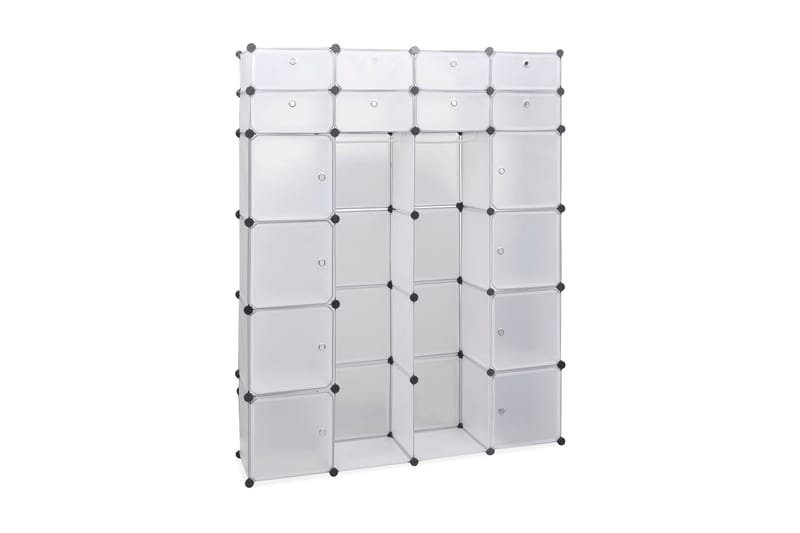 Modulrt skap 18 deler hvit 37x146x180,5 cm - Hvit - Oppbevaring - Skap - Oppbevaringsskap