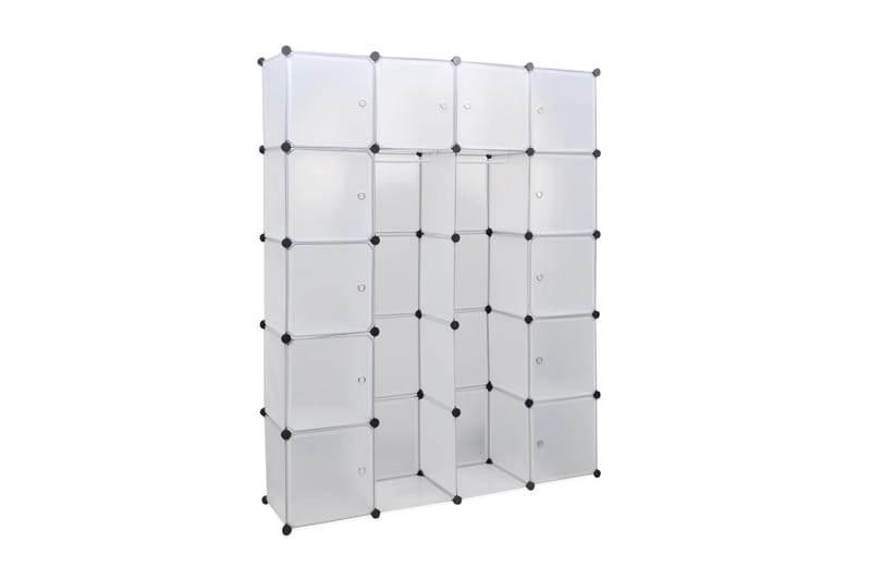 Modulrt skap med 14 deler, hvit 37 x 146 x 180,5 cm - Hvit - Oppbevaring - Skap - Oppbevaringsskap