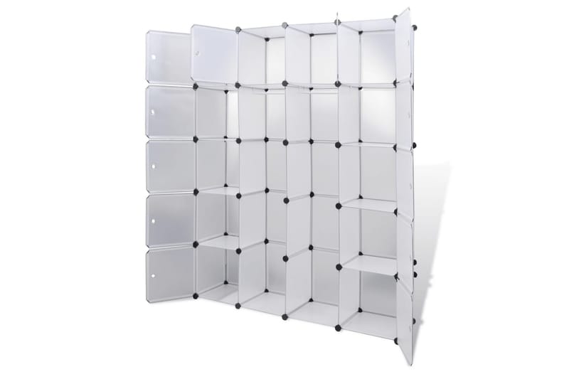 Modulrt skap med 14 deler, hvit 37 x 146 x 180,5 cm - Hvit - Oppbevaring - Skap - Oppbevaringsskap