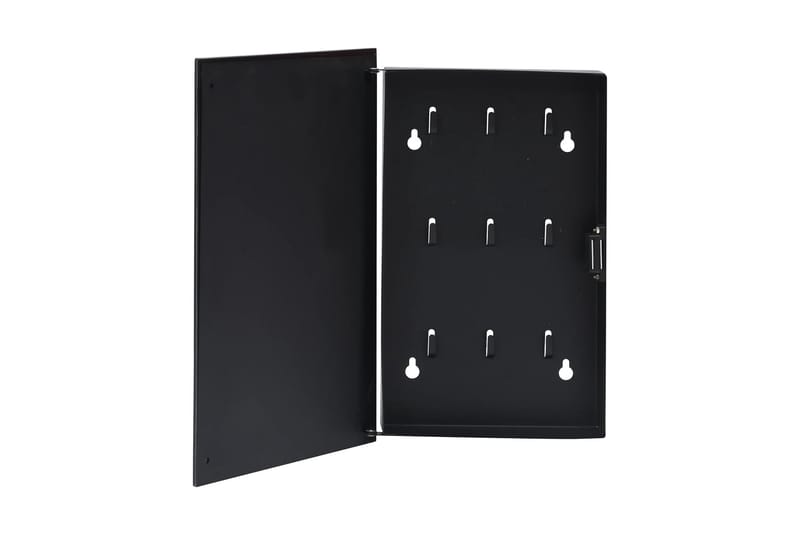 Nøkkelskap med magnettavle svart 30x20x5,5 cm - Svart - Oppbevaringsskap - Nøkkelskap