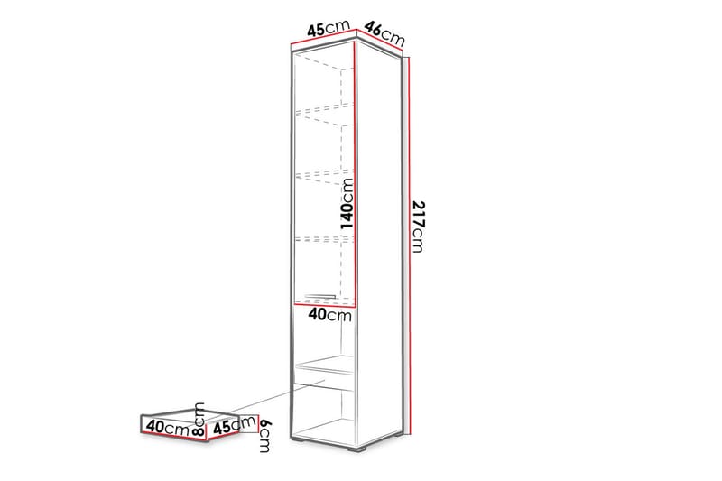 Oppbevaringsskap Alavo 45 cm - Hvit - Oppbevaring - Skap - Oppbevaringsskap