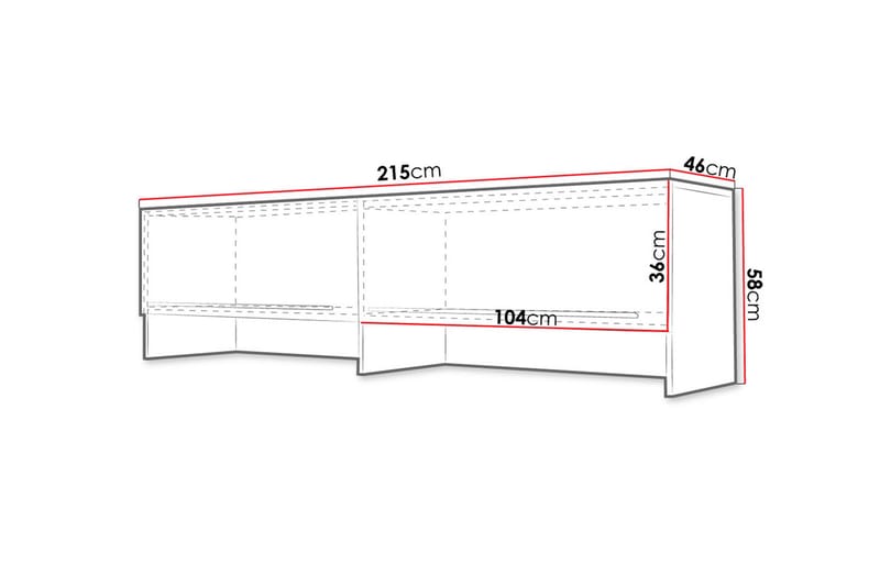 Oppbevaringsskap Concept Pro 215x46x58 cm - Hvit - Oppbevaring - Skap - Oppbevaringsskap