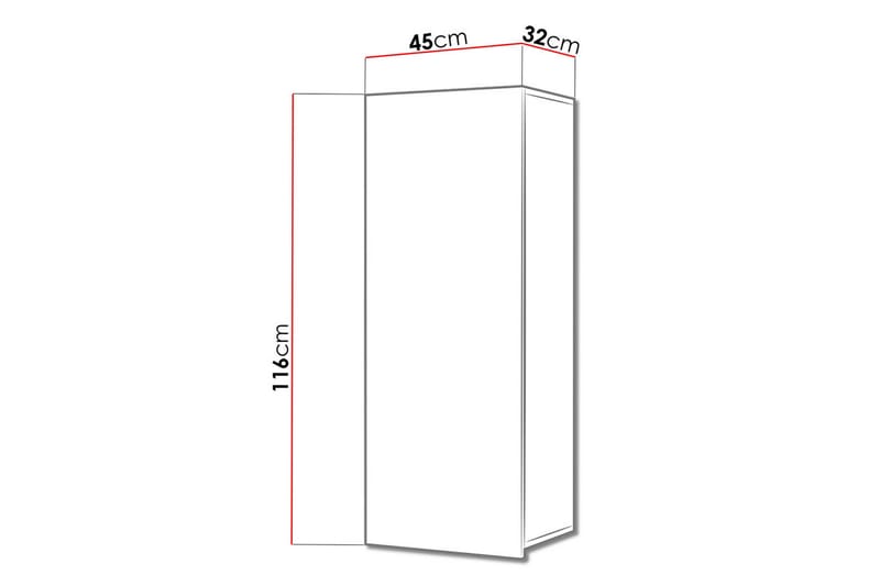 Oppbevaringsskap Frick 45 cm - Hvit - Oppbevaring - Skap - Oppbevaringsskap