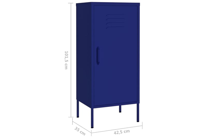 Oppbevaringsskap marineblå 42,5x35x101,5 cm stål - Blå - Oppbevaring - Skap - Oppbevaringsskap