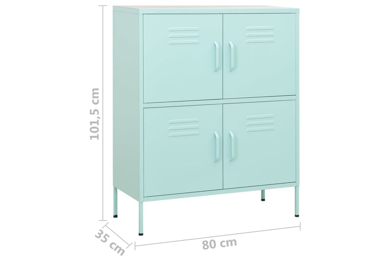 Oppbevaringsskap mint 80x35x101,5 cm stål - grønn - Oppbevaring - Skap - Oppbevaringsskap