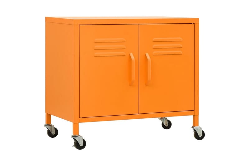 Oppbevaringsskap oransje 60x35x49 cm stål - Oransj - Oppbevaring - Skap - Oppbevaringsskap