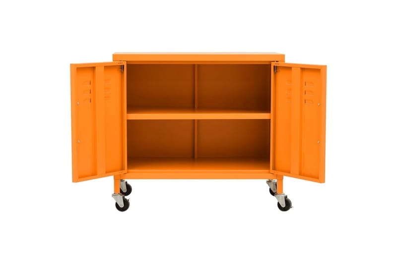 Oppbevaringsskap oransje 60x35x49 cm stål - Oransj - Oppbevaring - Skap - Oppbevaringsskap