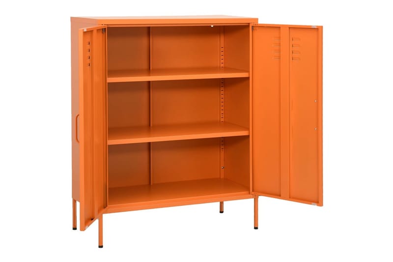 Oppbevaringsskap oransje 80x35x101,5 cm stål - Oransj - Oppbevaring - Skap - Oppbevaringsskap