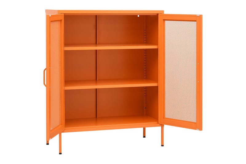 Oppbevaringsskap oransje 80x35x101,5 cm stål - Oransj - Oppbevaring - Skap - Oppbevaringsskap