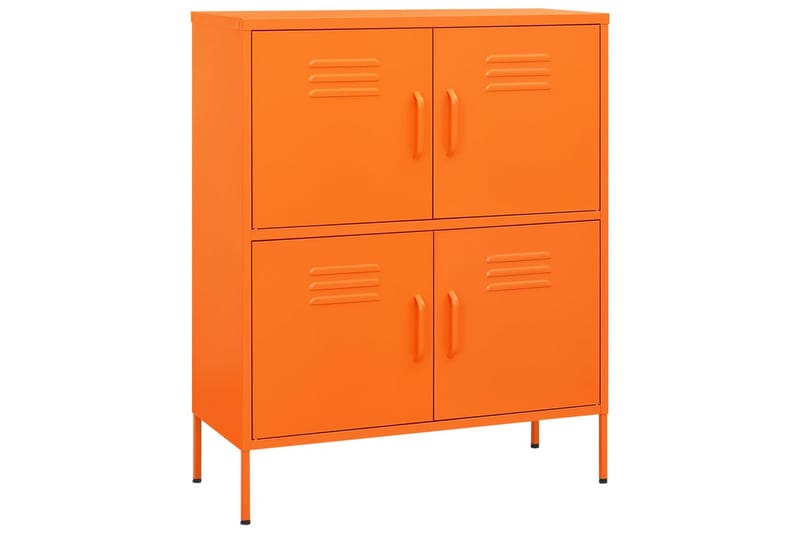 Oppbevaringsskap oransje 80x35x101,5 cm stål - Oransj - Oppbevaring - Skap - Oppbevaringsskap