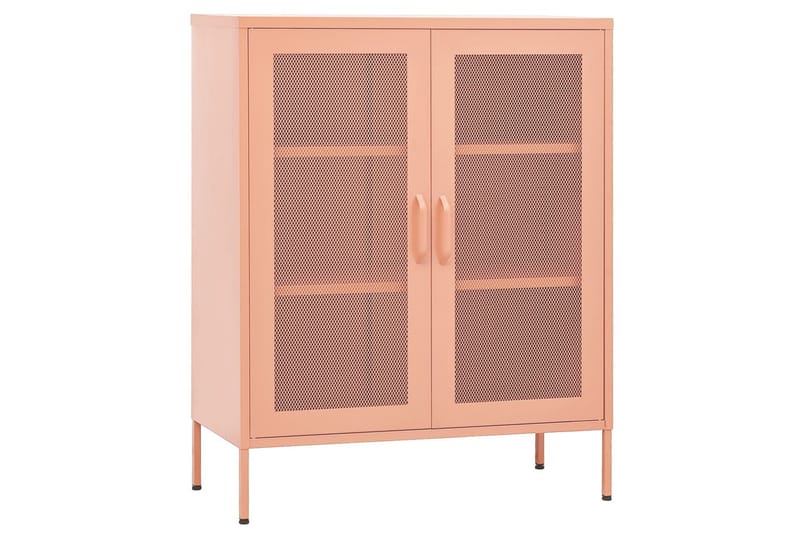 Oppbevaringsskap rosa 80x35x101,5 cm stål - Rosa - Oppbevaring - Skap - Oppbevaringsskap