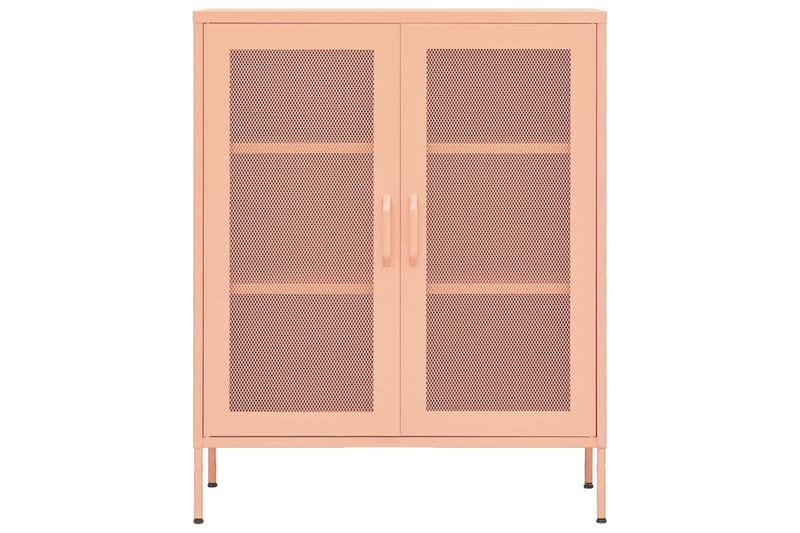 Oppbevaringsskap rosa 80x35x101,5 cm stål - Rosa - Oppbevaring - Skap - Oppbevaringsskap