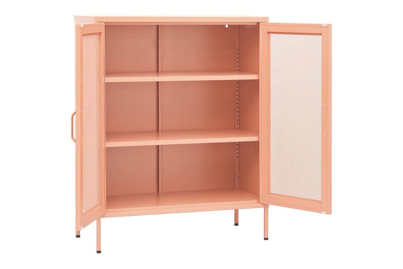 Oppbevaringsskap rosa 80x35x101,5 cm stål - Rosa - Oppbevaring - Skap - Oppbevaringsskap