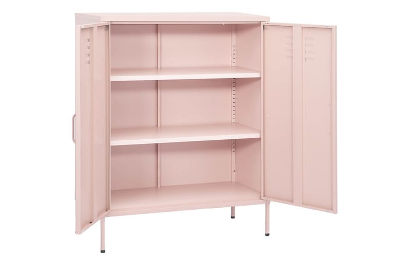 Oppbevaringsskap rosa 80x35x101,5 cm stål - Rosa - Oppbevaring - Skap - Oppbevaringsskap