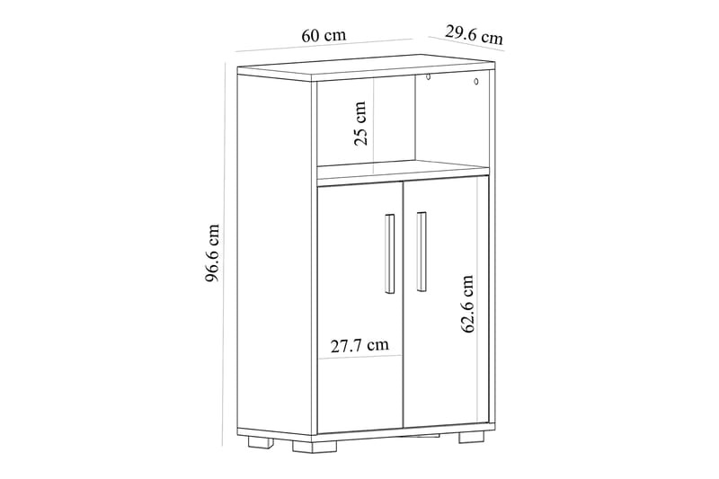 Oppbevaringsskap Urgby 60x96,6 cm - Blå - Oppbevaring - Skap - Oppbevaringsskap