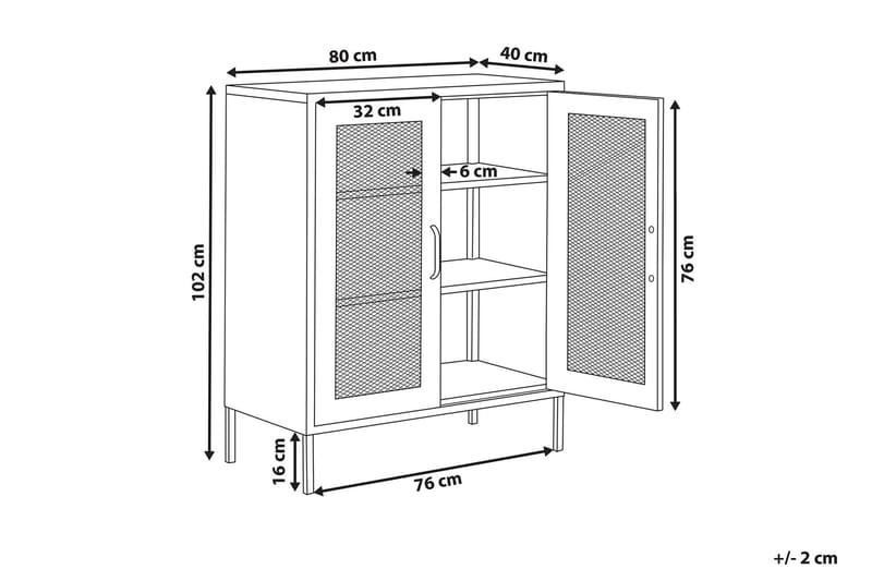 Skap Mavora 80x40 cm - Stål/Svart - Oppbevaring - Skap - Oppbevaringsskap