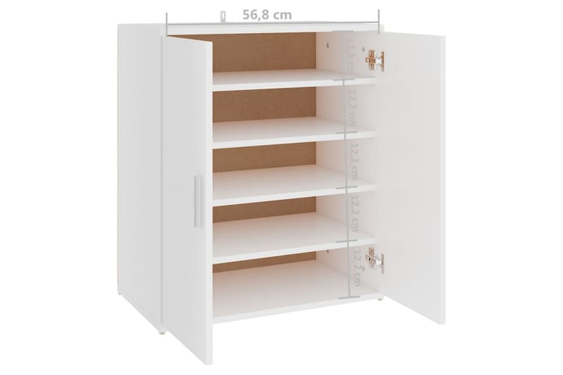 Skoskap hvit 60x35x70 cm sponplate - Hvit - Oppbevaring - Skap - Oppbevaringsskap