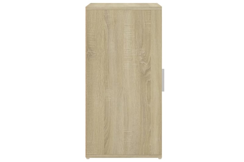 Skoskap svart 2 stk sonoma eik 32x35x70 cm sponplate - Brun - Oppbevaring - Skap - Oppbevaringsskap