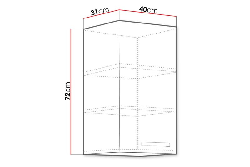 Veggskap Bianco 40x31x71,5 cm - Oppbevaring - Skap - Oppbevaringsskap