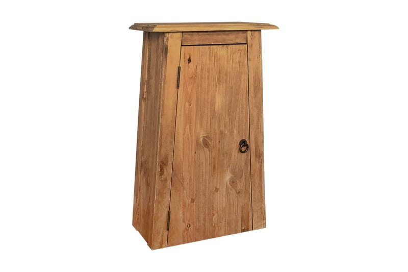 Veggskap til baderom resirkulert heltre furu 42x23x70 cm - Brun - Oppbevaring - Skap - Oppbevaringsskap