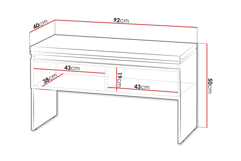 Skoskap Simply 92x40 cm - Grå - Oppbevaring - Skap - Oppbevaringsskap