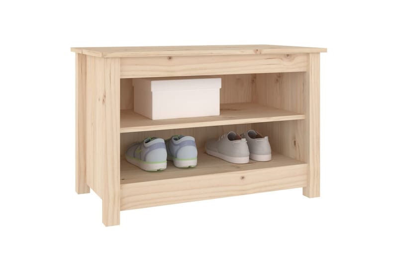 beBasic Skobenk 70x38x45,5 cm heltre furu - Brun - Oppbevaring - Skooppbevaring - Skobenk & skohylle med benk