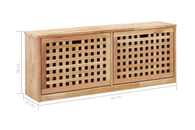 Skobenk 94x20x38 cm heltre valnøtt - Brun - Oppbevaring - Skooppbevaring - Skobenk & skohylle med benk