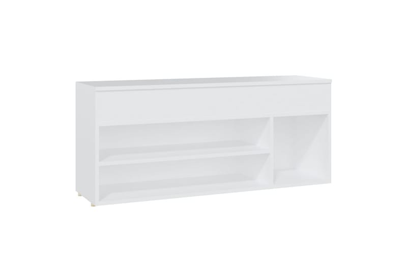 Skobenk hvit 105x30x45 cm sponplater - Hvit - Oppbevaring - Skooppbevaring - Skobenk & skohylle med benk