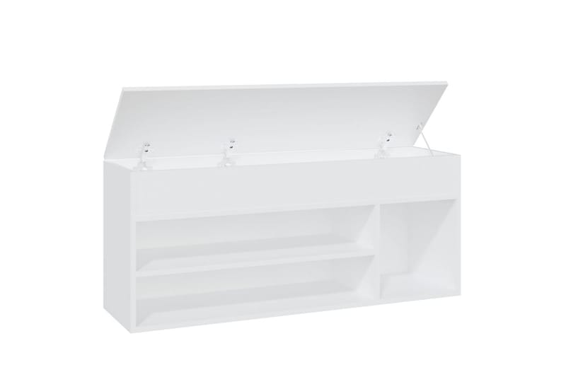 Skobenk hvit 105x30x45 cm sponplater - Hvit - Oppbevaring - Skooppbevaring - Skobenk & skohylle med benk