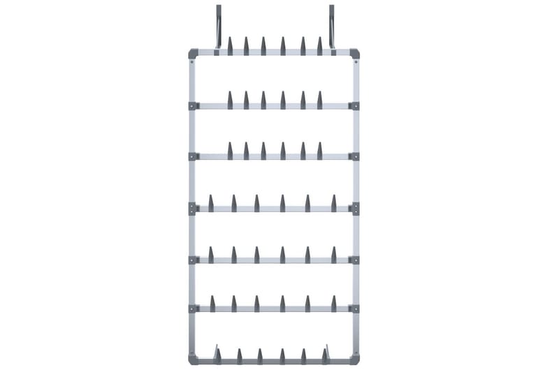 beBasic Hengende skostativ sølv 66x13x139 cm - Silver - Oppbevaring - Skooppbevaring - Skohylle & skostativ