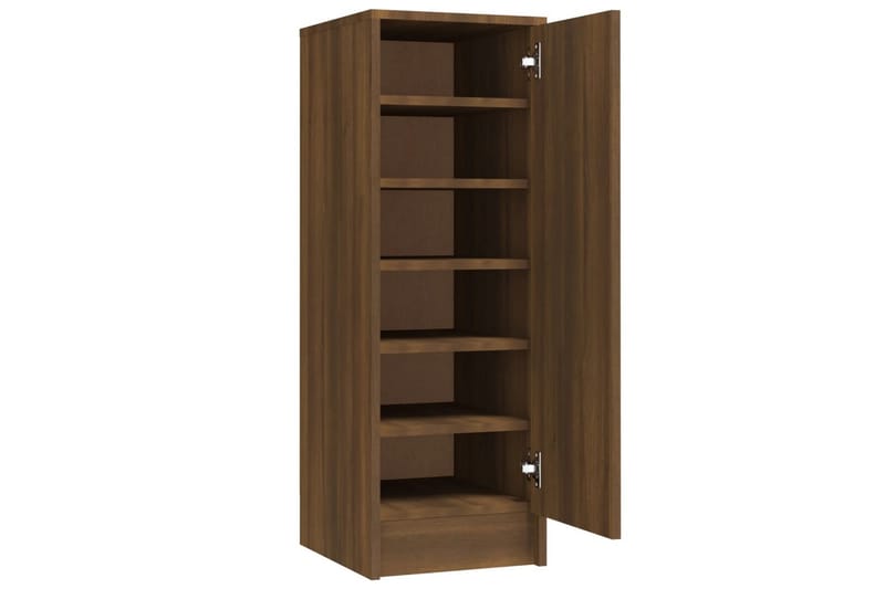 beBasic Skohylle brun eik 32x35x92 cm konstruert tre - Brun - Oppbevaring - Skooppbevaring - Skohylle & skostativ