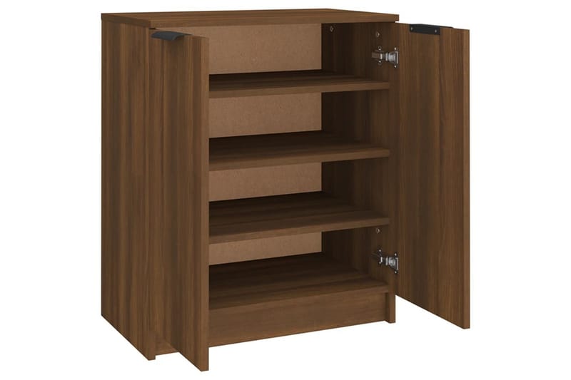 beBasic Skohylle brun eik 59x35x70 cm konstruert tre - Brun - Oppbevaring - Skooppbevaring - Skohylle & skostativ