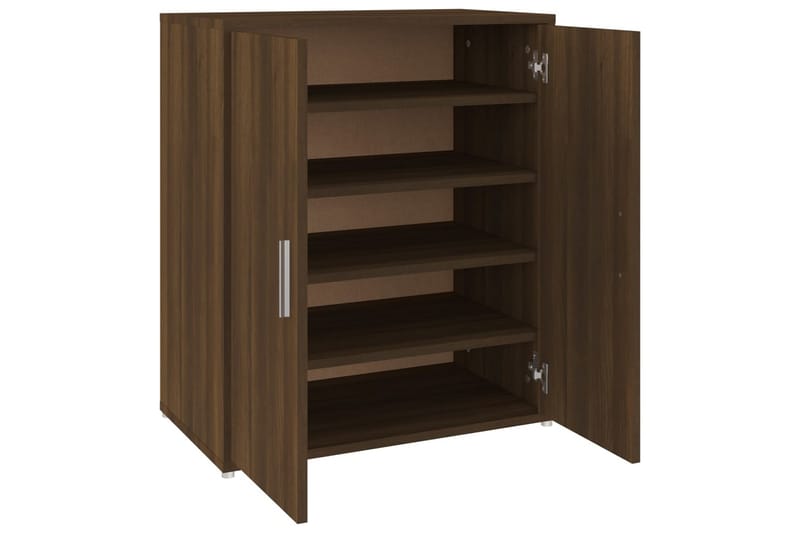 beBasic Skohylle brun eik 60x35x70 cm konstruert tre - Brun - Oppbevaring - Skooppbevaring - Skohylle & skostativ