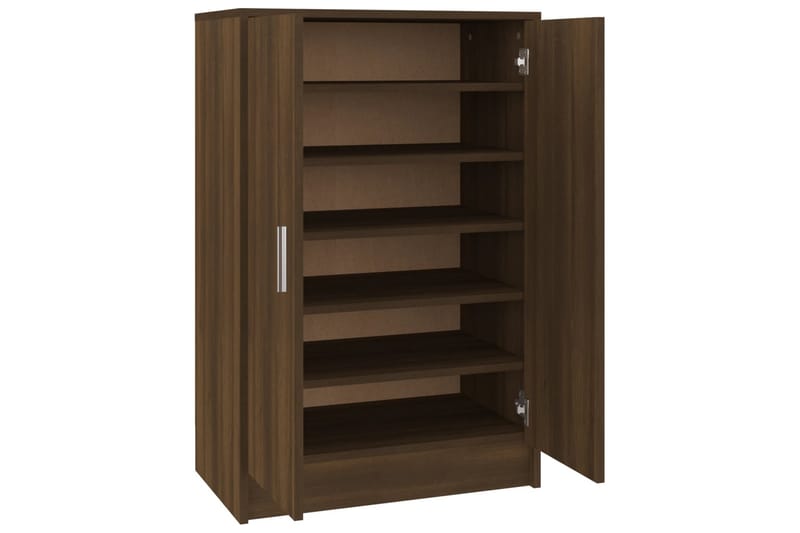 beBasic Skohylle brun eik 60x35x92 cm konstruert tre - Brun - Oppbevaring - Skooppbevaring - Skohylle & skostativ