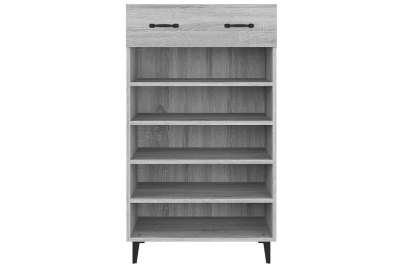 beBasic Skohylle grå sonoma 60x35x105 cm konstruert tre - GrÃ¥ - Oppbevaring - Skooppbevaring - Skohylle & skostativ